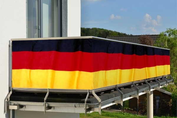 Balkon Sichtschutz &quot;Deutschland&quot; 90 x 300 cm