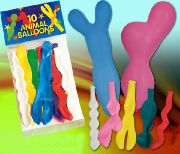 Animal Luftballons 10er, Tier-Motive groß