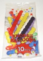 8 Knobbles Luftballons, farblich sortiert f. Party...