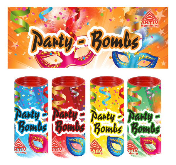 Party Bombs 6522 Tischbomben 4er-Set