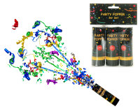 Party Popper 3er-Set bunt, 11 cm