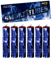 Smoke Tubes Blau, 6er-Btl. Rauchkörper T1