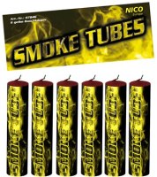 Smoke Tubes Gelb, 6er-Btl. Rauchkörper T1