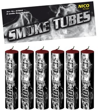 Smoke Tubes Wei&szlig;, 6er-Btl. Rauchk&ouml;rper T1