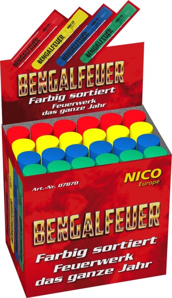 Bengalfeuer sort. Farben, 24er Display  F1