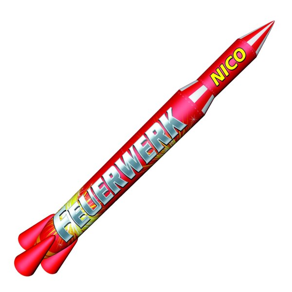Nico Feuerwerk Werbe-Rakete,210 cm , aufblasbar