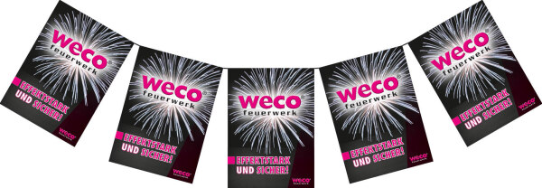 Weco Werbe-Wimpelkette 5m