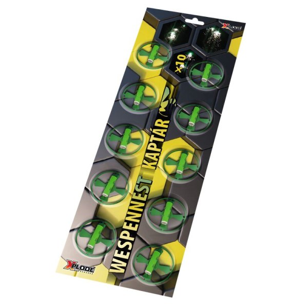 Wespennest, 10 verbundene Feuerv&ouml;gel