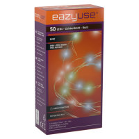 LED Lichterdraht 50er, bunt, ca. 2,75 m, inkl. Timer