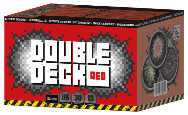 Double Deck Red, 36-Schuss XXL Fächer-Batterie VE 4