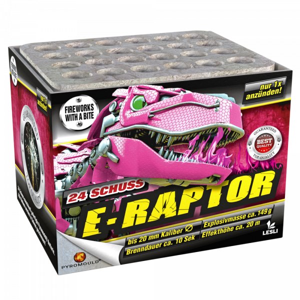 E-Raptor, 24-Schuss Pyromould Batterie NEU