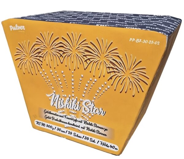 Nishiki Star, 25-Schuss Gold F&auml;cherbatterie