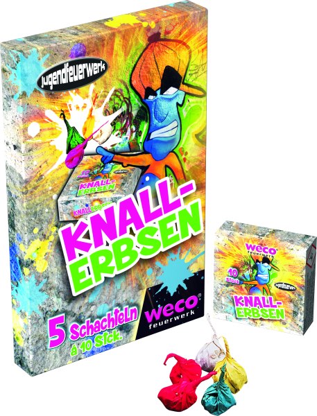 Knallerbsen 5 x 10er Dosen im Set