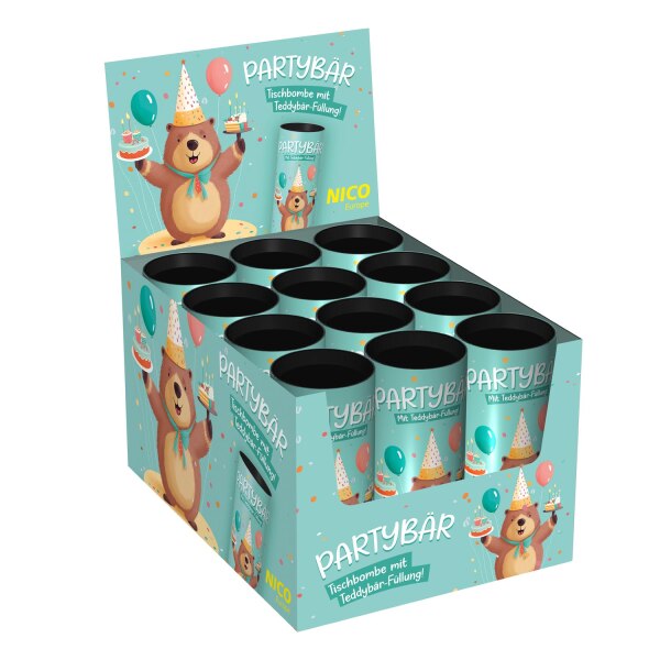 Partyb&auml;r Tischbombe, 12er Display  NEU
