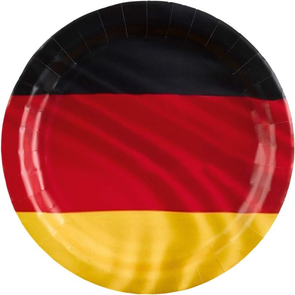 Amscan Pappteller Deutschland 8er, 23 cm
