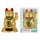Solar Winkekatze gold ca. 8 cm