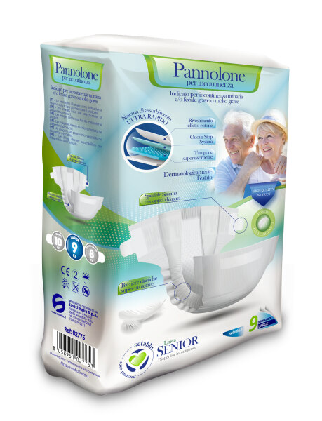 Inkontinenzwindeln f&uuml;r Erwachsene / Senioren Large 9er Pack
