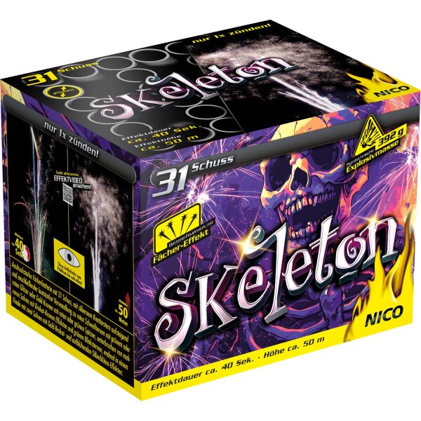 Skeleton, 31-Schuss F&auml;cher-Batterie