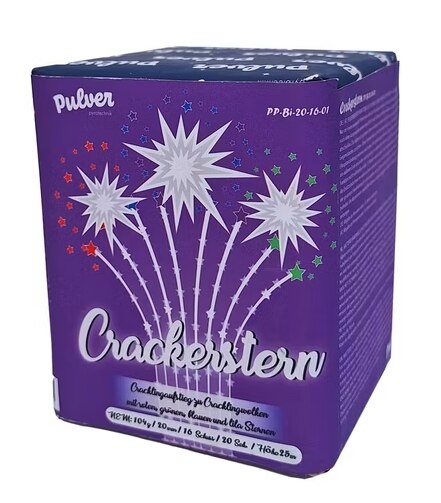 Crackerstern, 16-Schuss Crackling-Batterie