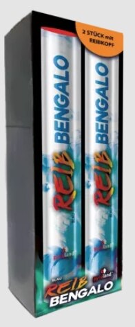 Reib Bengalo Blau 2er-Set, ca. 60 Sek., T1
