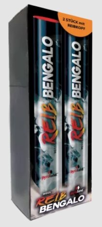 Reib Bengalo Wei&szlig; 2er-Set, ca. 60 Sek., T1