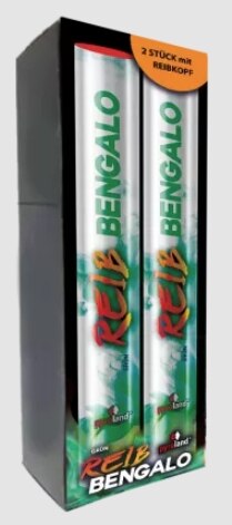 Reib Bengalo Gr&uuml;n 2er-Set, ca. 60 Sek., T1