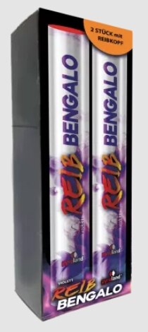 Reib Bengalo Violett 2er-Set, ca. 60 Sek., T1