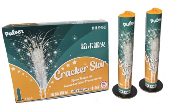 Cracker Star, 4er Riesen Font&auml;ne NEU