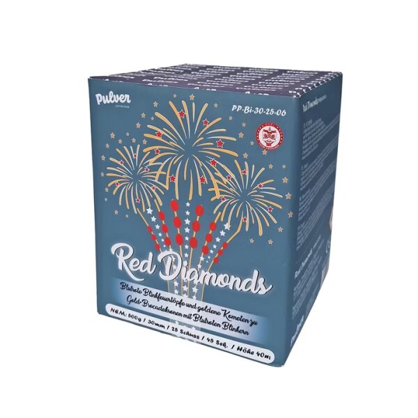 Red Diamonds, 25-Schuss Batterie NEU