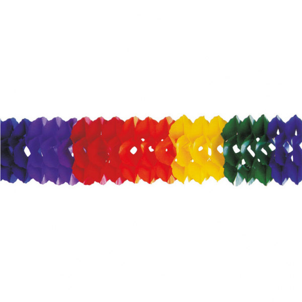 Amscan Seidenpapiergirlande Regenbogenfarben, ca. 1000 cm