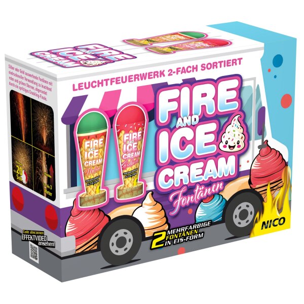 Fire and Ice Cream, 2er-Schtl. Font&auml;nen