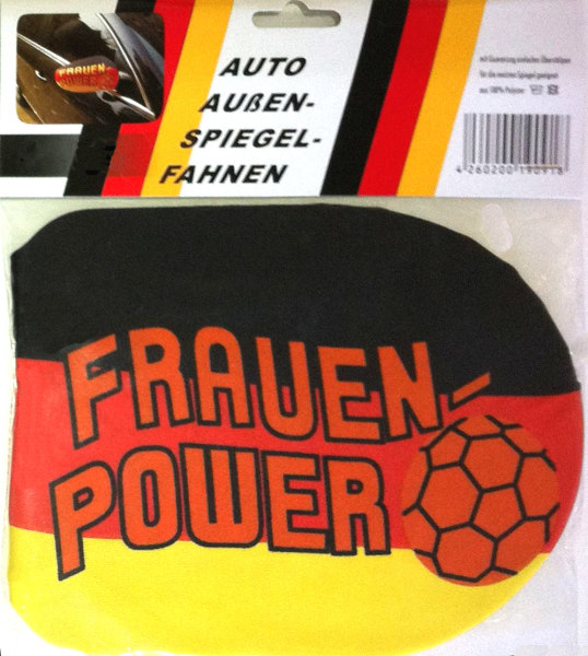Fahne f. Autospiegel Deutschland Frauenpower 2er-Set
