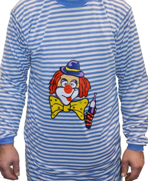 Fasching / Karneval Kostüm Clownhemd blau