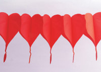 Girlande Herz rot, ca. 400 cm
